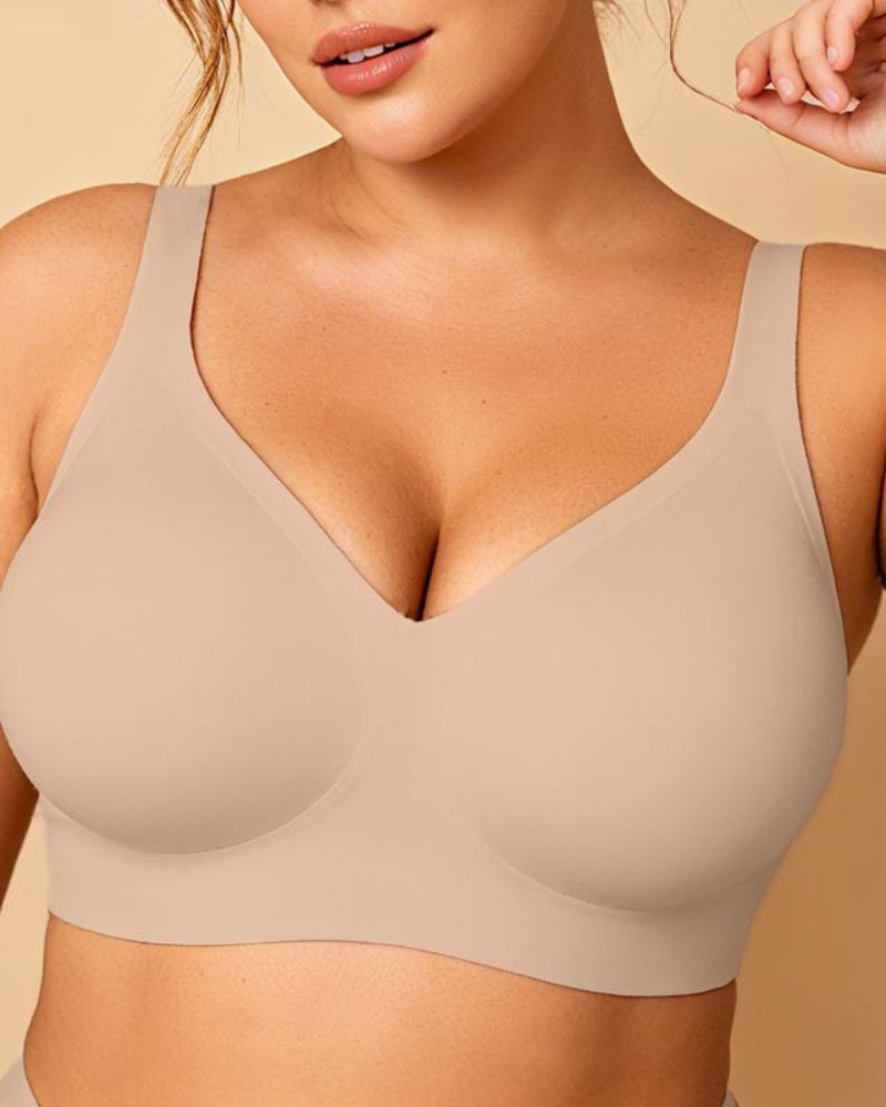 Naadloze Draadloze V-hals Jelly BH Tanktop
