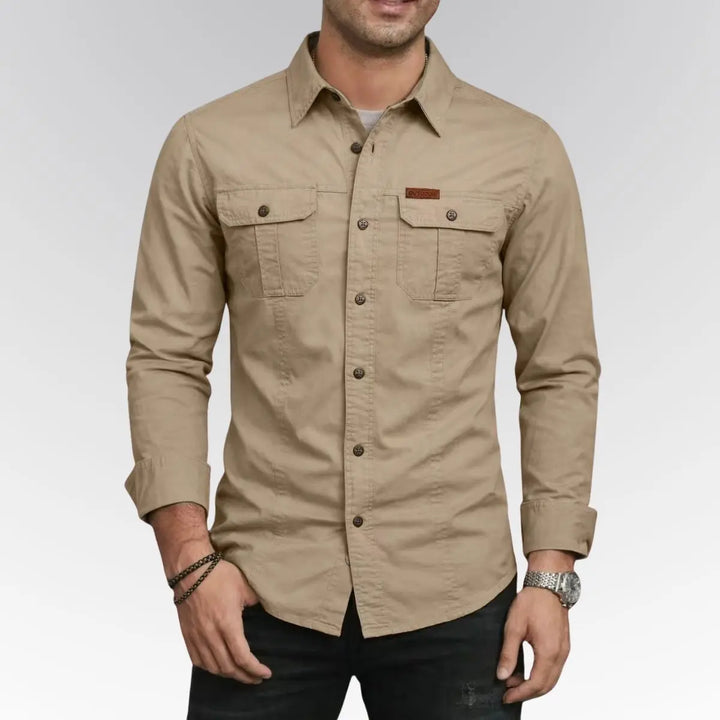 Men's Versatile Long Sleeve Work Shirt