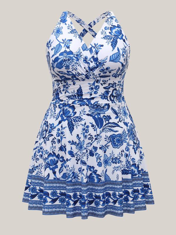 Boho zwemjurk met buikcontrole en zakken