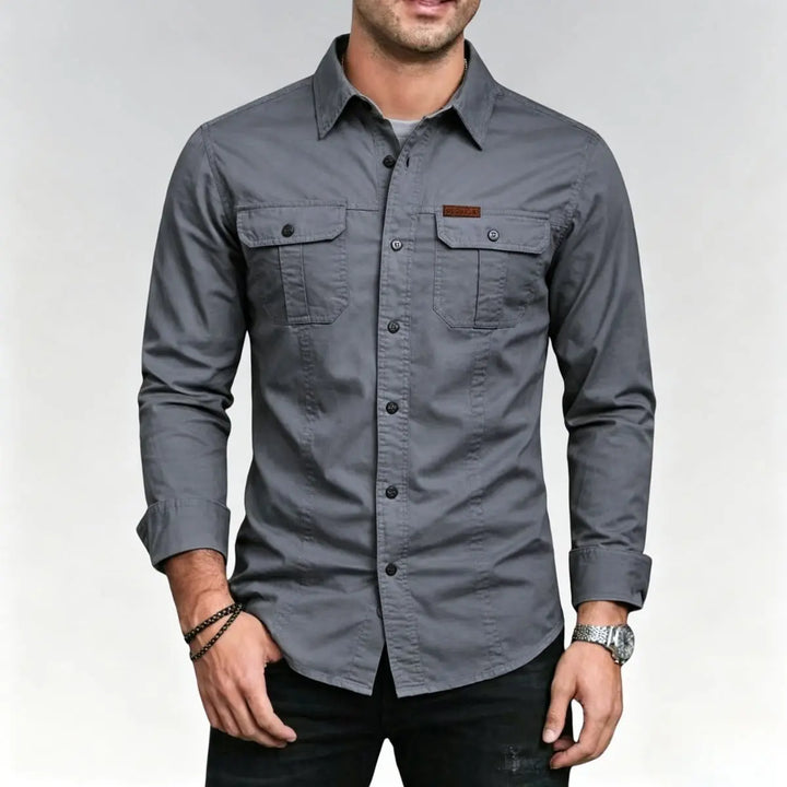 Men's Versatile Long Sleeve Work Shirt