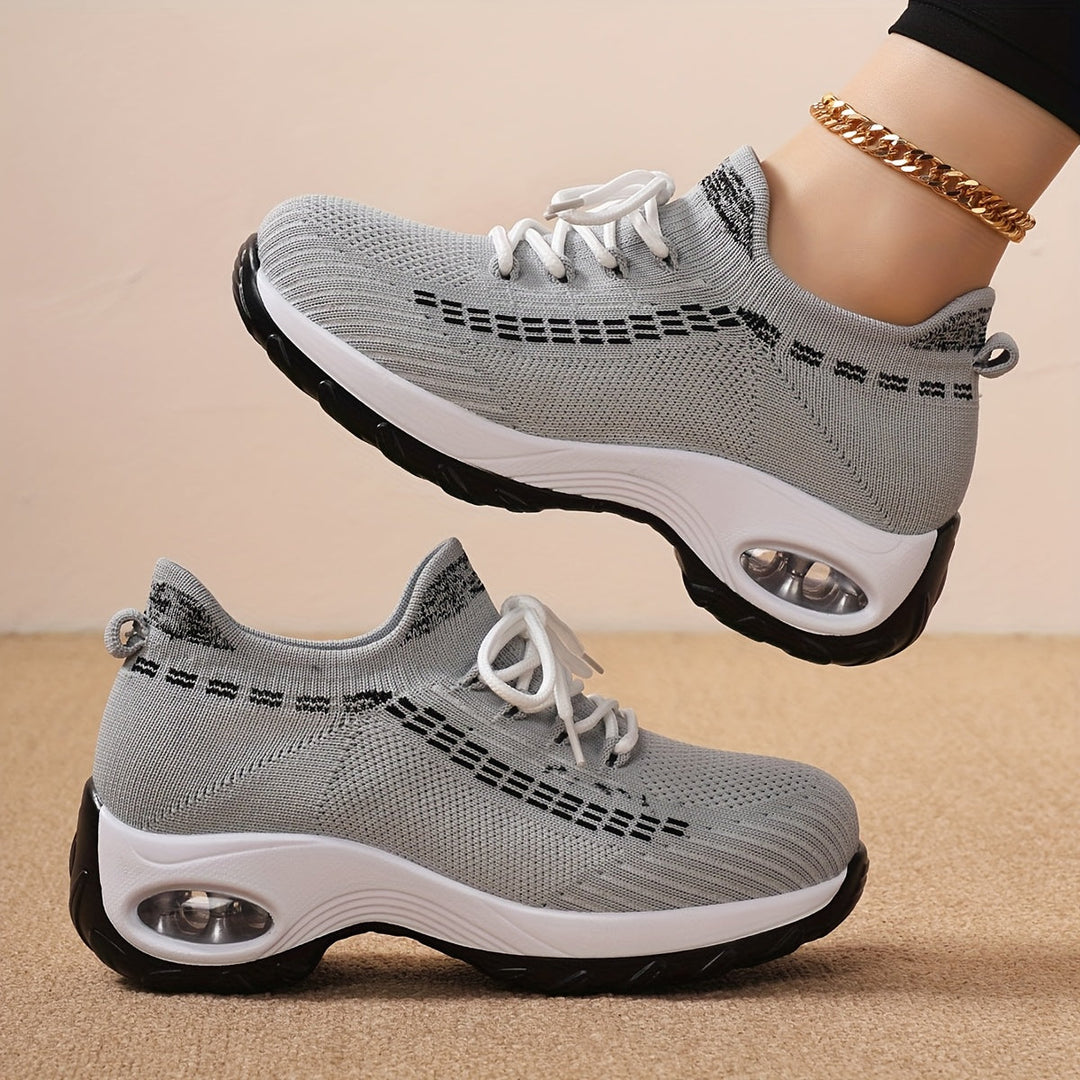 Noir Lift Gebreide Sneakers