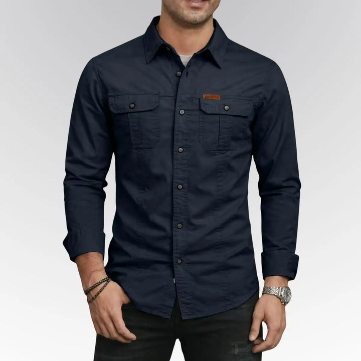 Men's Versatile Long Sleeve Work Shirt