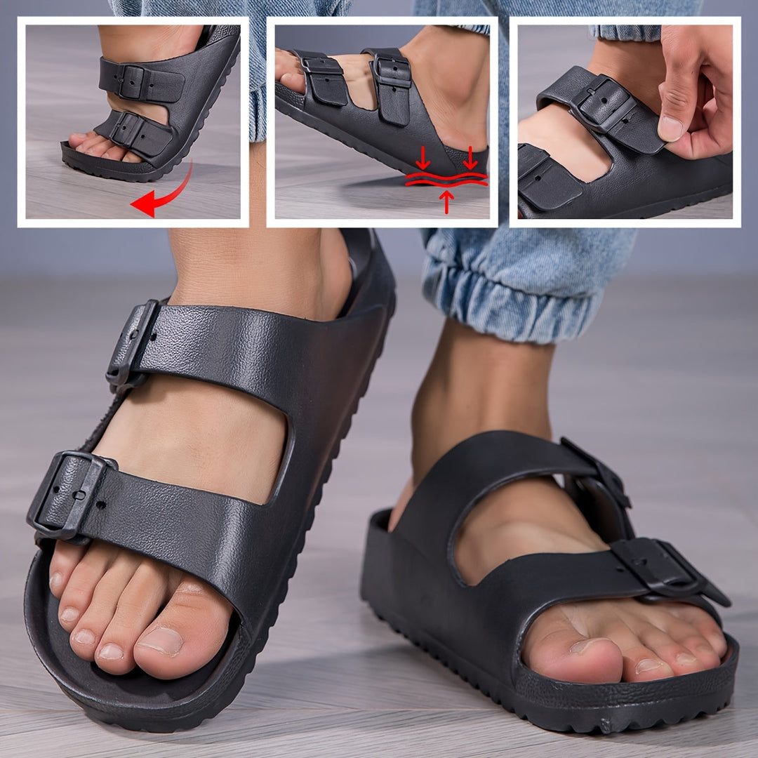 Mono Buckle Comfort Sandalen