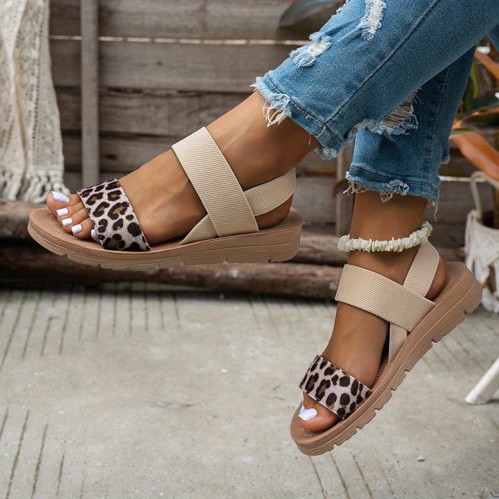 Leopardriem Comfortabele Sandalen