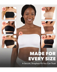 Draadloze Strapless Bandeau BH Antislip Verstelbare Bandjes Grote Maten