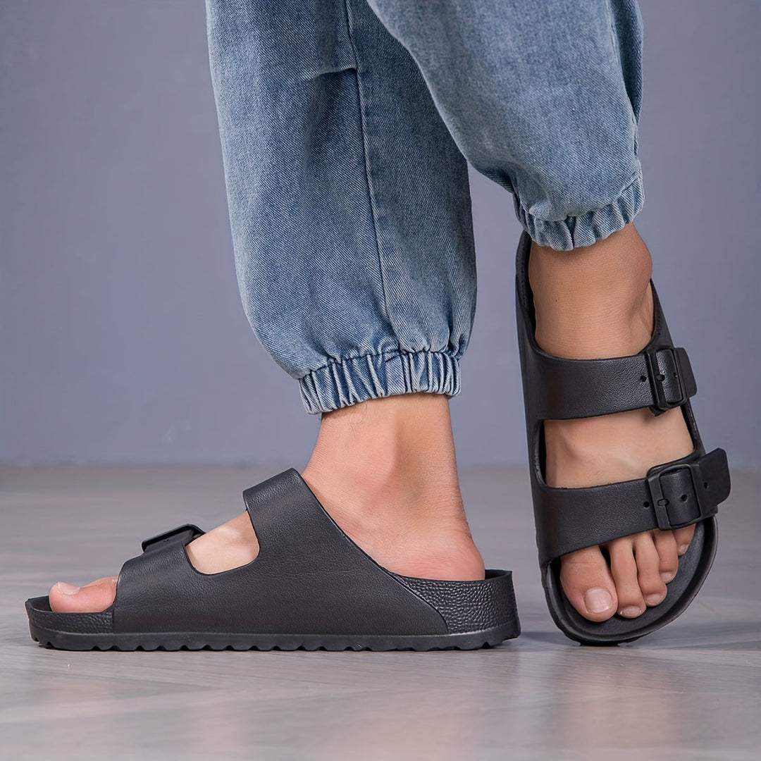 Mono Buckle Comfort Sandalen
