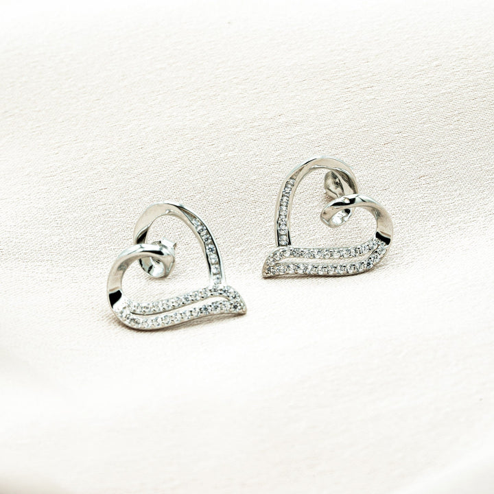 Liefdeshart Oorbellen Zilver