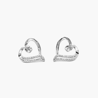 Liefdeshart Oorbellen Zilver