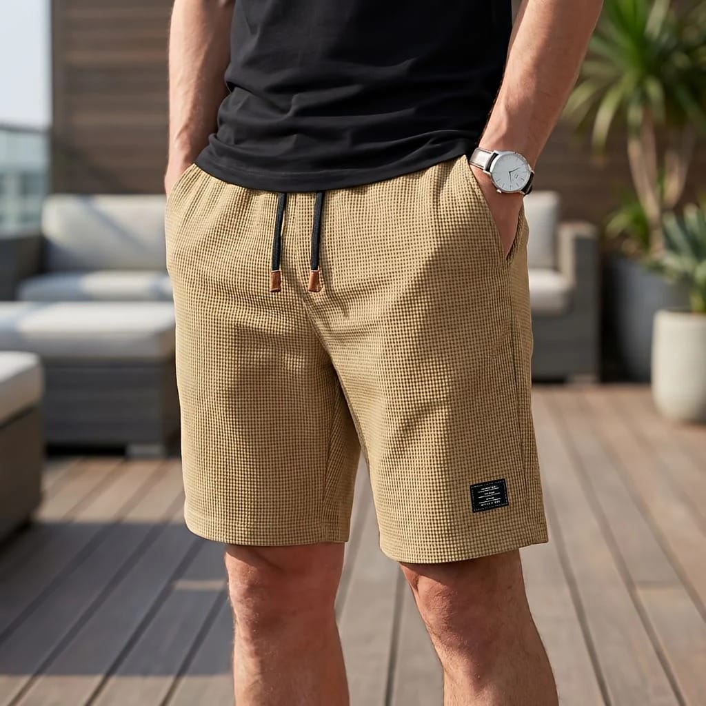 Porto Shorts met Textuur