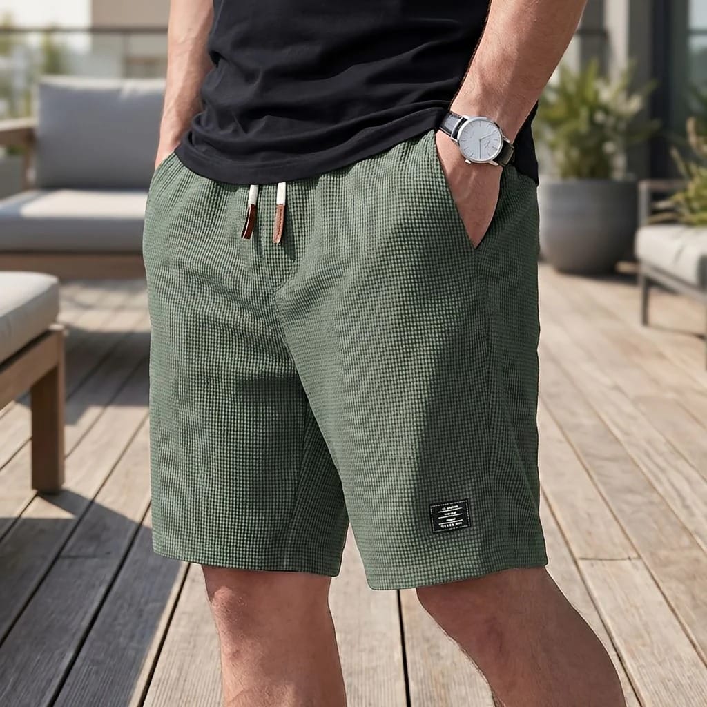 Porto Shorts met Textuur