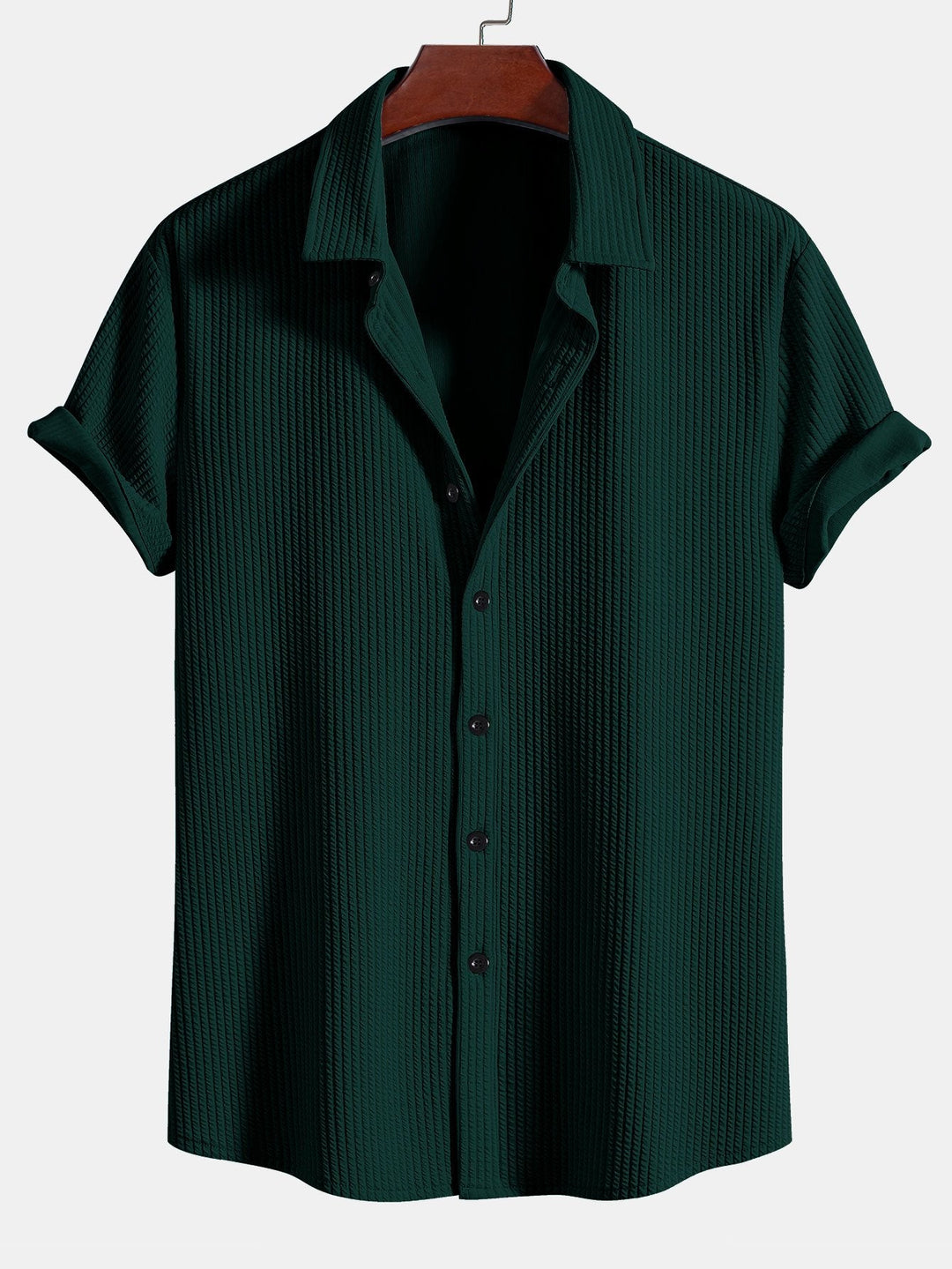 Palermo Set van Shirt met Textuur en Korte Broek