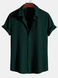 Palermo Set van Shirt met Textuur en Korte Broek