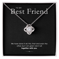 Aan Mijn Beste Vriendin - Zilveren Liefdesknoop Ketting