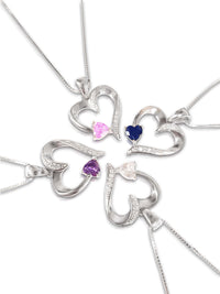 "Met heel mijn hart" - Sterling Zilveren Heilig Hart Ketting - 5 Kleuren