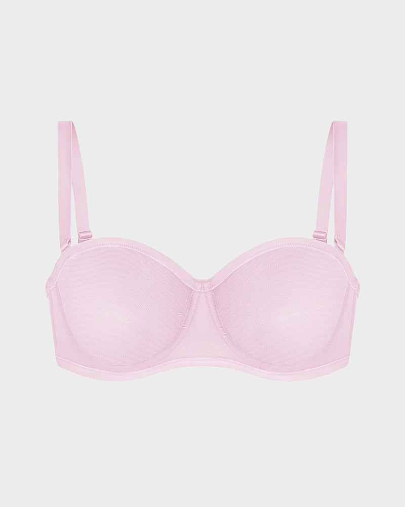 Strapless Mesh Balconette Beha met Beugel