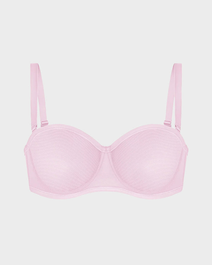 Strapless Mesh Balconette Beha met Beugel