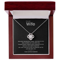 Aan mijn geweldige vrouw Zilveren Liefdesknoop ketting