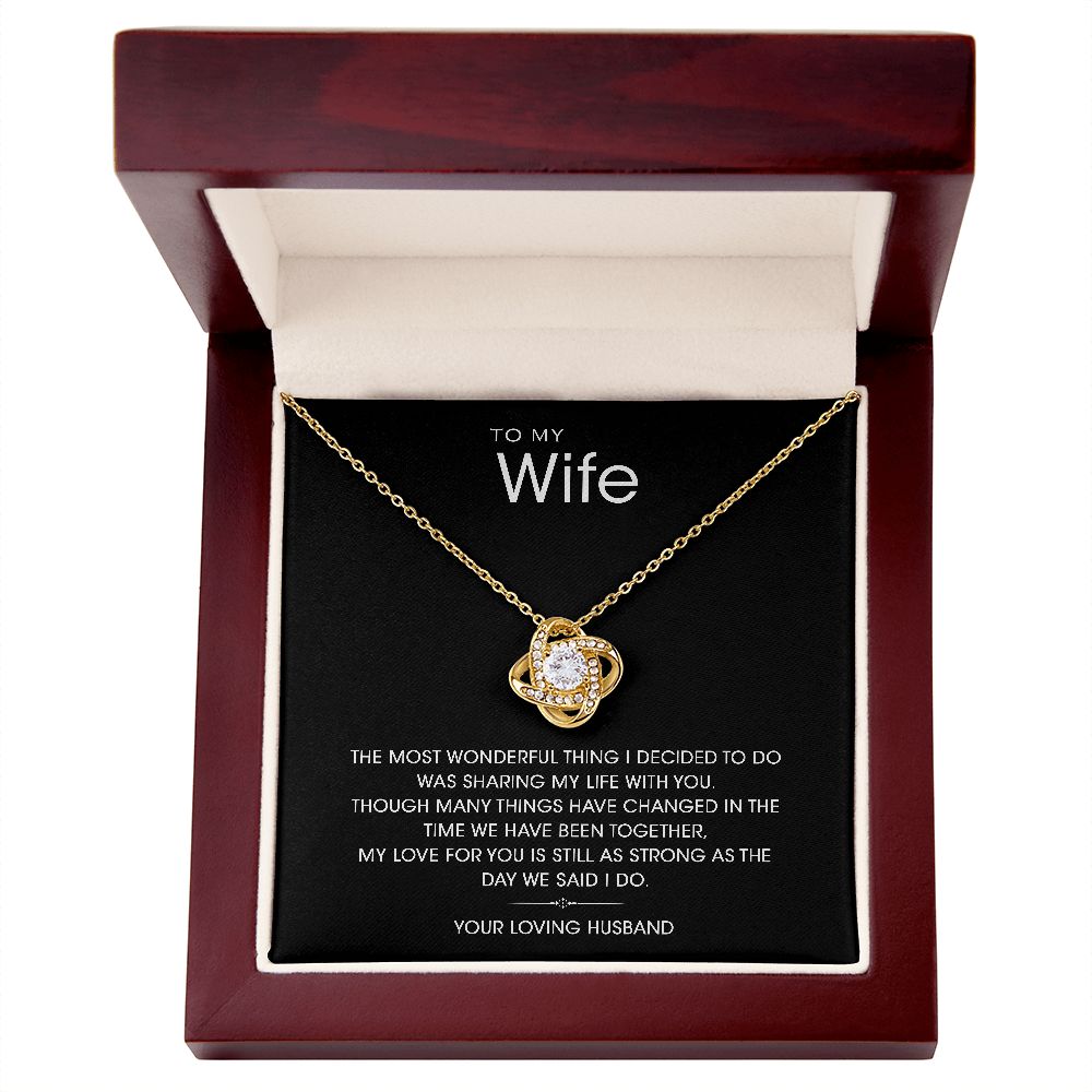 Aan mijn geweldige vrouw Zilveren Liefdesknoop ketting