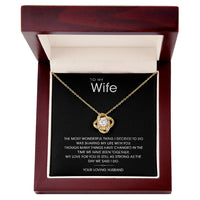 Aan mijn geweldige vrouw Zilveren Liefdesknoop ketting