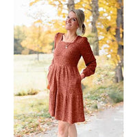 Damesjurken met vierkante hals, lange mouwen, voor de herfst, casual babydoll-truijurk