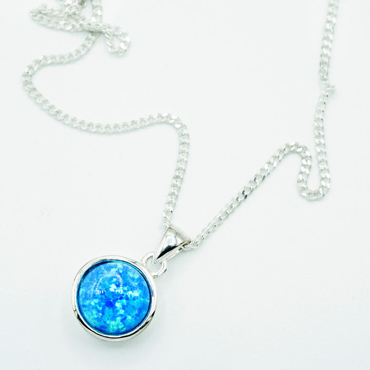 Gemina Blauwe Opaal Hanger
