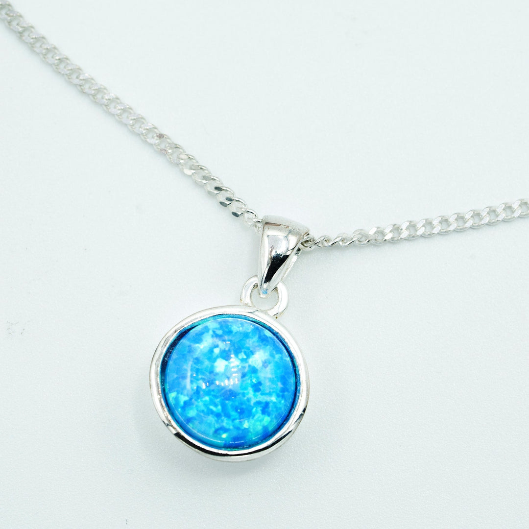 Gemina Blauwe Opaal Hanger