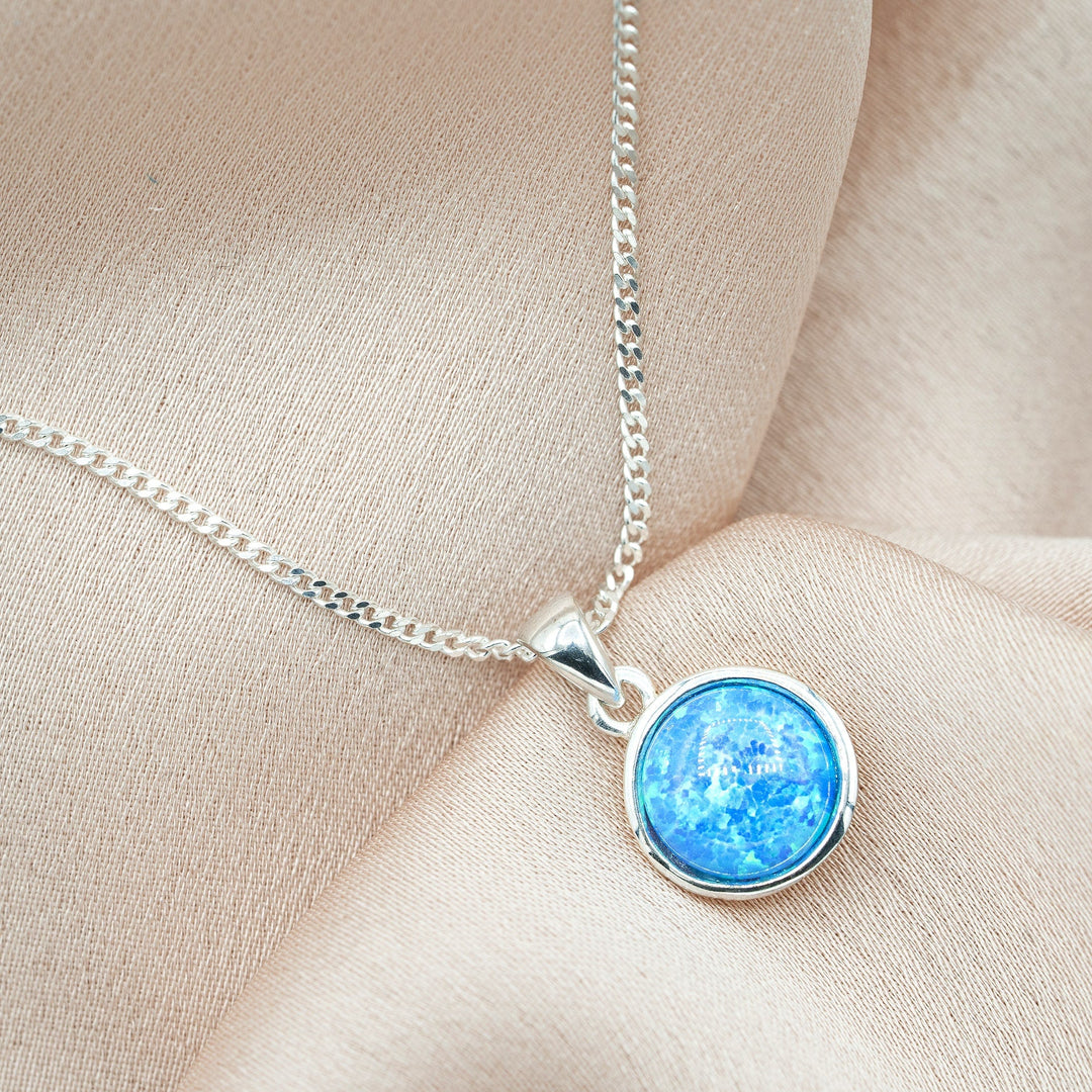 Gemina Blauwe Opaal Hanger