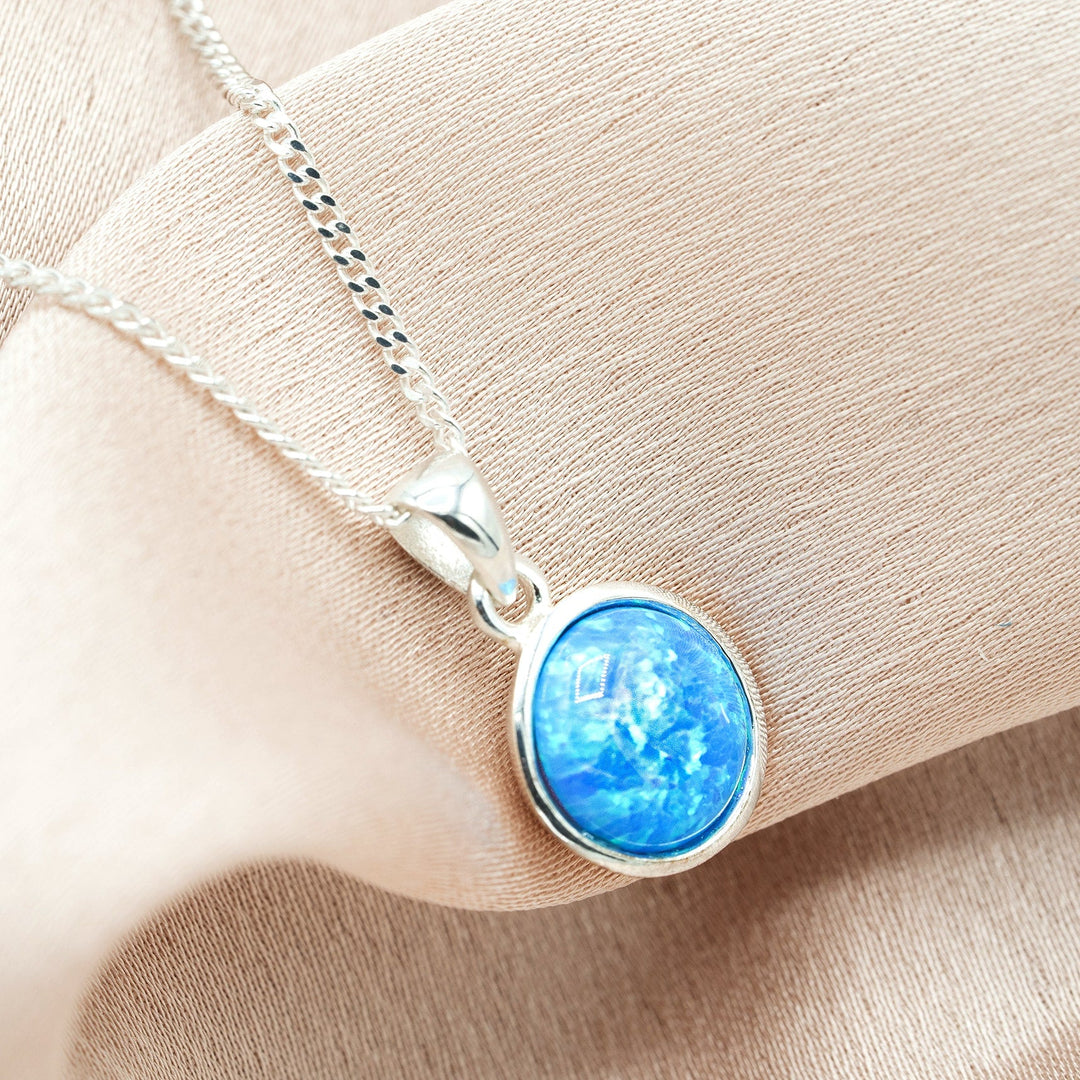 Gemina Blauwe Opaal Hanger