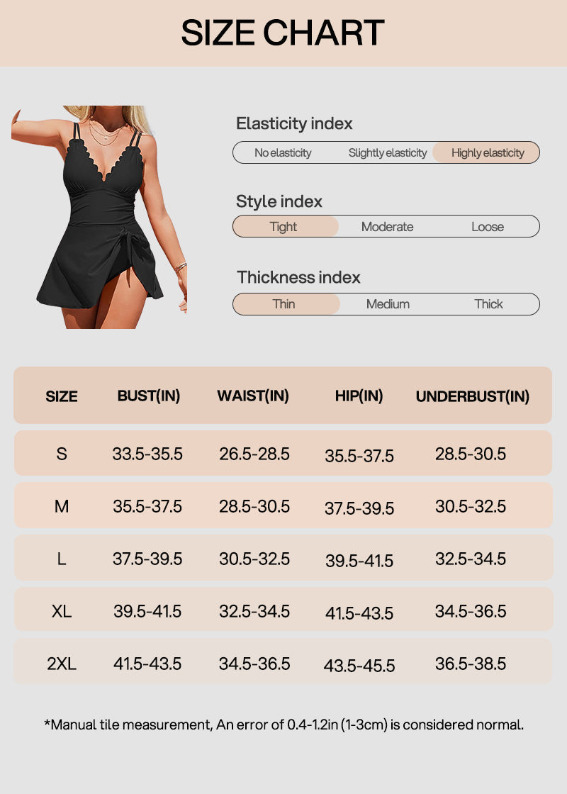 Corrigerend badpak (uit één stuk) met jurkmodel voor dames