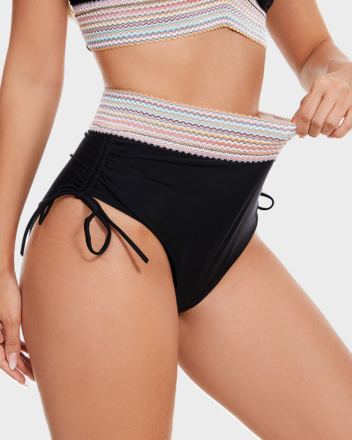 High-Waist Bikini Sets met Buikcontrole en Kleurblokken