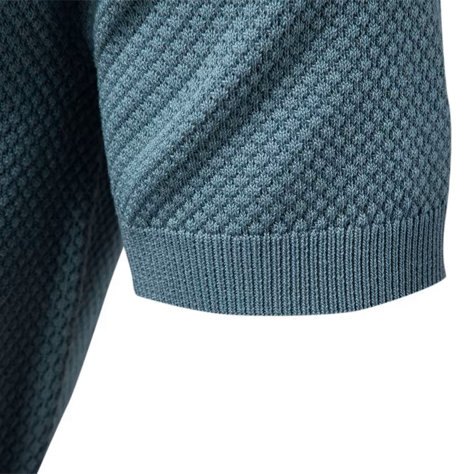 Lugano Getextureerd V-Hals Poloshirt