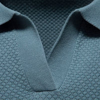 Lugano Getextureerd V-Hals Poloshirt
