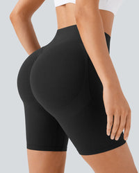 ⏳Tijdelijke aanbieding🎉High Waisted Butt Lifting Tummy Control Shaping Training Shorts met zijzakken 7"