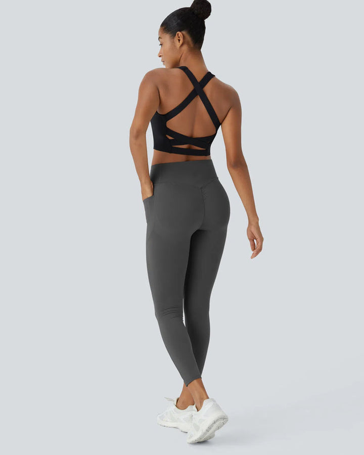 Hoge Taille Butt Lifting Buikcontrole Zijvak Shaping Training Legging