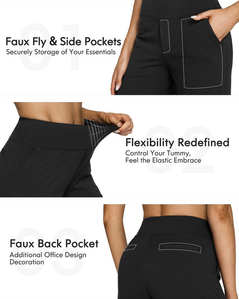 Losse Hoge Taille Zakelijke Casual Broek Yogabroek