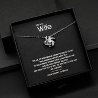 Aan mijn geweldige vrouw Zilveren Liefdesknoop ketting