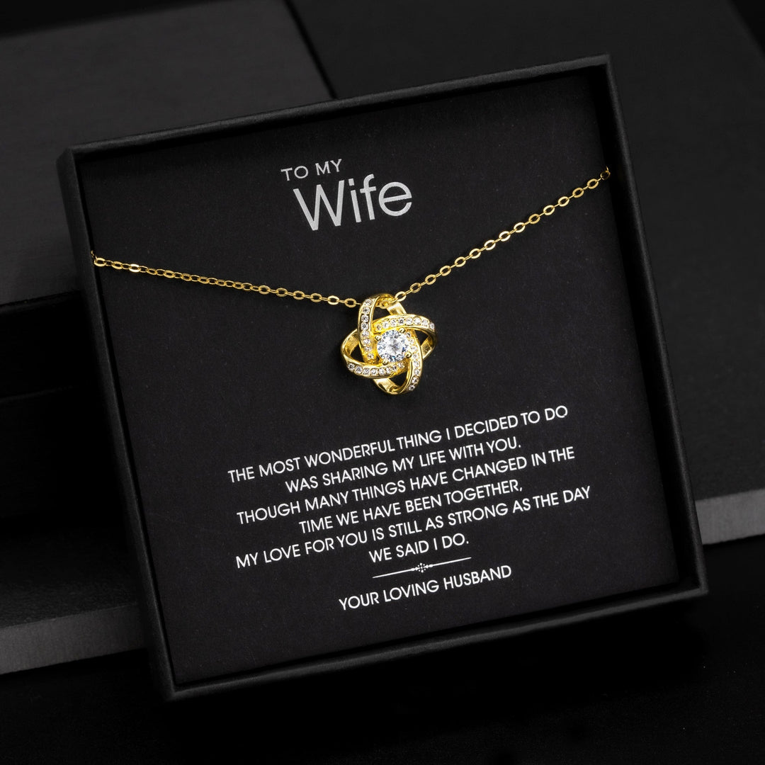 Aan mijn geweldige vrouw Zilveren Liefdesknoop ketting