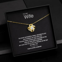 Aan mijn geweldige vrouw Zilveren Liefdesknoop ketting
