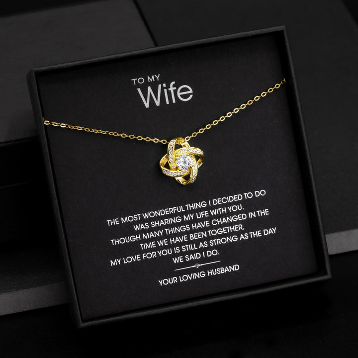 Aan mijn geweldige vrouw Zilveren Liefdesknoop ketting